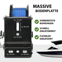 Gurtwinde 1360 kg Gurtlänge 10 m Gurtbreite 5 cm mit Lasthaken Sperrhebel Handkurbel ergonomisch
