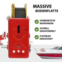 Gurtwinde 1600 kg Gurtlänge 10 m Gurtbreite 5 cm mit Lasthaken Sperrhebel Handkurbel ergonomisch
