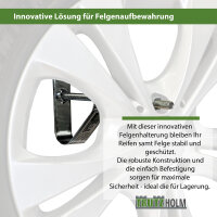 8x Felgenhaken Aufbewahrungssystem zur Reifenaufbewahrung Felgenhalter