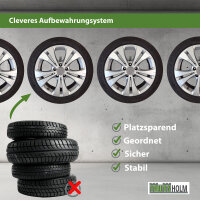 8x Felgenhaken Aufbewahrungssystem zur Reifenaufbewahrung Felgenhalter