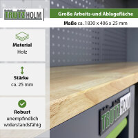 AMAZON Werkstattwand 13-tlg. Modulares Werkstattschranksystem aus Stahl mit Lochwand Werkstatteinrichtung