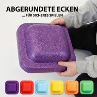 Balancesteine für Kinder 6-tlg. Trittsteine stapelbar & farbenfroh für Motorik Gleichgewicht & Spiel