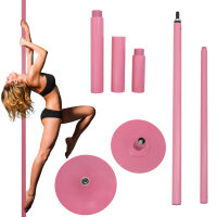 Pole Dance Tanzstange Pink Profi 231 - 274 cm Ø 45 mm Tabledance Static & Spinning ohne Bohren