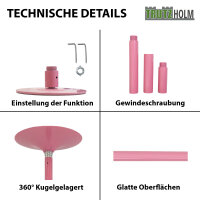 Pole Dance Tanzstange Pink Profi 231 - 274 cm Ø 45 mm Tabledance Static & Spinning ohne Bohren