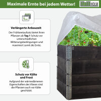 Hochbeet mit Abdeckung 5-teilig Palettenrahmen 120x80x80cm aus Holz stapelbar Garten Balkon