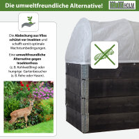 Hochbeet mit Abdeckung 5-teilig Palettenrahmen 120x80x80cm aus Holz stapelbar Garten Balkon