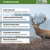 Z-Profil Zaunpfosten 150 cm feuerverzinkt 20x Zaunpfähle 1.5 mm Stärke gestanzte Haken Forstprofil