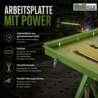 2x Schweißtisch 4-fach höhenverstellbar Stahl Neigung bis 90° mobiler Schweißwagen klappbar