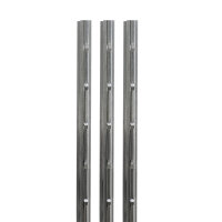 Z-Profil Zaunpfosten 150 cm feuerverzinkt 100x Zaunpfähle 1,5 mm Stärke gestanzte Haken Forstprofil