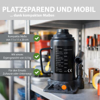 Hydraulischer Stempelwagenheber 5t Last 197 mm - 382 mm Hubhöhe