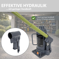 Hydraulischer Stempelwagenheber 10 t Last 205 mm - 390 mm Hubhöhe