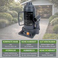 Hydraulischer Stempelwagenheber 10 t Last 205 mm - 390 mm Hubhöhe
