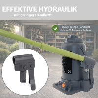 Hydraulischer Stempelwagenheber 20t Last 224 mm - 449 mm Hubhöhe