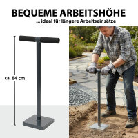 Bodenstampfer 11,5 Kg 84 cm  20x20 cm Grundplatte T-Schaumstoffgriff für Pflaster-& Gartenarbeiten