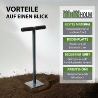 Bodenstampfer 11,5 Kg 84 cm  20x20 cm Grundplatte T-Schaumstoffgriff für Pflaster-& Gartenarbeiten