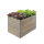 Hochbeet aus Holz 120x80x80 cm Palettenrahmen 4-teilig stapelbar Pflanzbeet Garten Balkon in grau