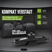 Scherenwagenheber für Tesla 3T 100-430 mm schwarz mit Gummipads und Werkzeugset