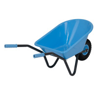 Kinderschubkarre uni hellblau 40 kg 20L Kunststoffwanne Vollgummirad Schiebkarre Gartenkarre