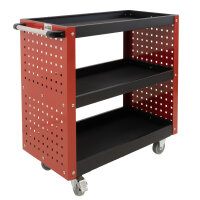 Etagenwagen 3 Etagen Stahl rot Werkzeugwagen 70 x 39 x 79...