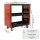 Etagenwagen 3 Etagen Stahl rot Werkzeugwagen 70 x 39 x 79 cm auf Rollen bis 300 kg Tragkraft