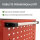 Etagenwagen 3 Etagen Stahl rot Werkzeugwagen 70 x 39 x 79 cm auf Rollen bis 300 kg Tragkraft