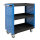 Etagenwagen 3 Etagen Stahl blau Werkzeugwagen 70x39x79 cm auf Rollen, bis 300 kg Tragkraft