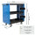 Etagenwagen 3 Etagen Stahl blau Werkzeugwagen 70x39x79 cm auf Rollen, bis 300 kg Tragkraft