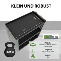 Etagenwagen 3 Etagen Stahl grau Werkzeugwagen 70x39x79 cm auf Rollen bis 300 kg Tragkraft