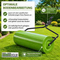 Rasenwalze für Rasentraktor ATV befüllbar bis 95 L, 97 cm Breite grün Gartenwalze Ackerwalze