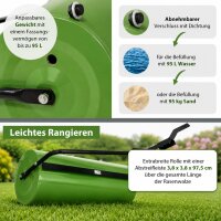 Rasenwalze für Rasentraktor ATV befüllbar bis 95 L, 97 cm Breite grün Gartenwalze Ackerwalze
