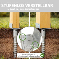 TRUTZHOLM U-Profil Bodenhülse zum Einschrauben 9 - 17,5 x 10 cm feuerverzinkt Stahl