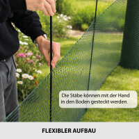 Hühnerzaun Weidezaun Geflügelnetz Zaun 25 m lang x 0,9 m hoch, grün