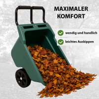 Gartenwagen Schubkarre kippsicher 250 kg 90 L Kunststoffwanne Stahlgriff PU Räder 98x55x75 cm