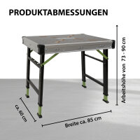 Werkbank klappbar höhenverstellbar bis 90 cm Multifunktionstisch Werkzeugboxen Spanntisch