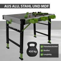 Werkbank klappbar höhenverstellbar bis 90 cm Multifunktionstisch Werkzeugboxen Spanntisch