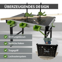 Werkbank klappbar höhenverstellbar bis 90 cm Multifunktionstisch Werkzeugboxen Spanntisch