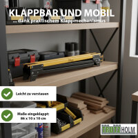 2x Arbeitsbock klappbar bis 1000 kg Stahl pulverbeschichtet gelb schwarz Gerüstbock Unterstellbock