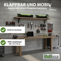 2x Arbeitsbock klappbar bis 1000 kg Stahl pulverbeschichtet grün schwarz Gerüstbock Unterstellbock