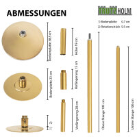 Pole Dance Tanzstange Gold Profi 231 - 274 cm Ø 45 mm Tabledance Static & Spinning ohne Bohren
