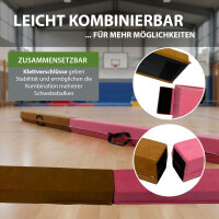 Schwebebalken 300 cm braun klappbar auf 150 cm  tragbarer Turnbalken inkl.Tragetasche