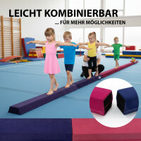 Schwebebalken klappbar Länge 270 cm Tragkraft 100 kg Balancierbalken inkl. Tragetasche in blau