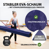 Schwebebalken klappbar Länge 270 cm Tragkraft 100 kg Balancierbalken inkl. Tragetasche in blau