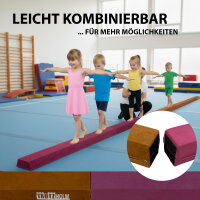 Schwebebalken klappbar Länge 270 cm Tragkraft 100 kg Balancierbalken inkl. Tragetasche in lila