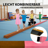 Schwebebalken klappbar Länge 270 cm Tragkraft 100 kg Balancierbalken inkl. Tragetasche in pink