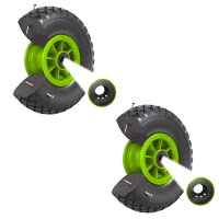 2x Sackkarrenrad PU-Rad 260x85 mm 3.00-4 Ø 20 mm...
