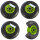 4x Sackkarrenrad PU-Rad 260x85 mm 3.00-4 Ø 20 mm Vollgummi Bollerwagen