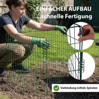 Gartenkomposter werkzeugloser Aufbau 90 × 90 cm Stahldraht pulverbeschicht 10 × 4 cm Maschenweite