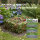 Gartenkomposter werkzeugloser Aufbau 90 × 90 cm Stahldraht pulverbeschicht 10 × 4 cm Maschenweite