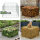 Gartenkomposter werkzeugloser Aufbau 90 × 90 cm Stahldraht pulverbeschicht 10 × 4 cm Maschenweite