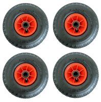 4x Sackkarrenrad Luftrad 260x85 mm 3.00-4 Nabe Ø...